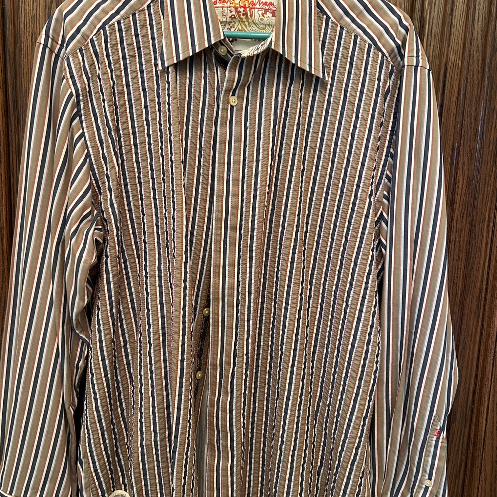 Robert Graham Multicolor Striped Shirt